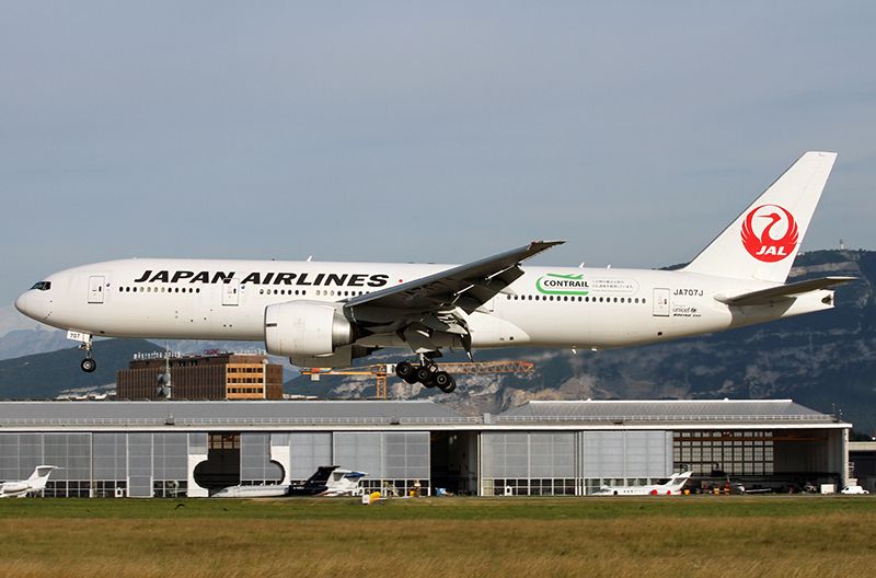 Japan Airlines JAL Máy bay có tích hợp công nghệ Contrail Japan Airlines JAL Máy bay có tích hợp công nghệ Contrail